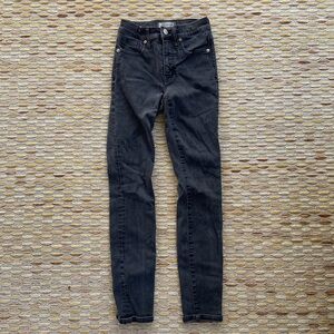 Madewell black denim 9” high rise skinny jeans